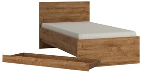 Легло + решетка + допълнително легло  FRILO, 90x200, златен дъб ribbeck