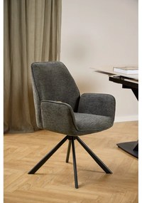 Тъмносив трапезен стол с подлакътници Graham – Actona