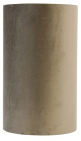 Абажур от кадифе таупе със златен интериор 15/15/25