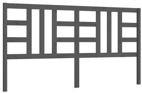 817857 vidaXL Горна табла за легло, сива, 186x4x100 см, бор масив