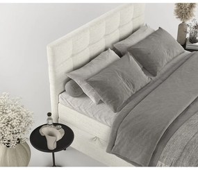 Кремаво боксспринг легло с място за съхранение 180x200 cm Urbaneo – Maison de Rêve