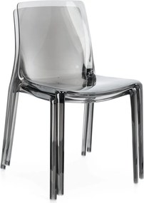 Сив пластмасов градински стол Adele – Bizzotto