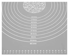Силиконова подложка за месене Ruhhy, 64x45 см, Сив