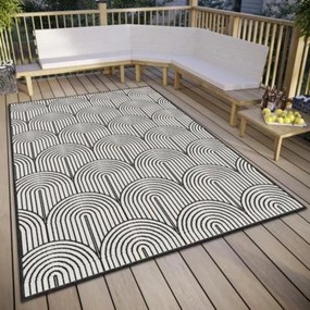 Черно-бял външен килим 200x290 cm Pangli Black – Hanse Home