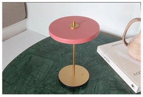 Розова LED затъмняваща се настолна лампа с метален абажур (височина 31 cm) Asteria Move – UMAGE