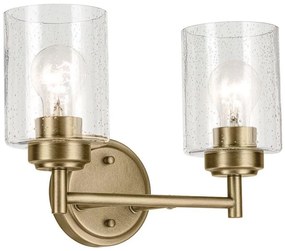 Kichler KL-WINSLOW-2W-NBR - Аплик WINSLOW 2xE27/60W/230V месинг