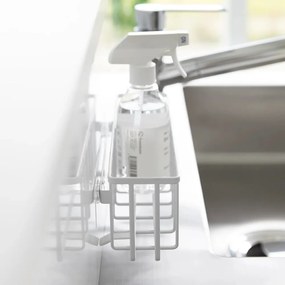 Бяла метална стойка за перилни препарати без пробиване Film Hook – YAMAZAKI