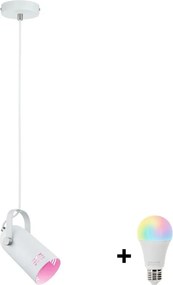 Paulmann 79767 - LED RGBW 1xE27/15W Полилей на кабел LAVEA 230V бял