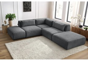 Сив ъглов диван (променлив) Jeanne - Bobochic Paris