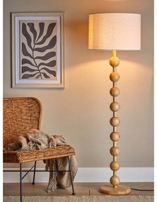 Подова лампа в естествен цвята с текстилен абажур (височина 154,5 cm) Giacoma – Bloomingville