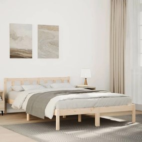 852448 vidaXL Екстра дълга рамка за легло, без матрак, 140x220 см, бор масив