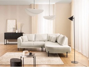 Бежов шенилов ъглов диван (десен ъгъл/L форма) Mauris – Ropez