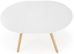 Трапезна маса SOLINA бяла/дъб