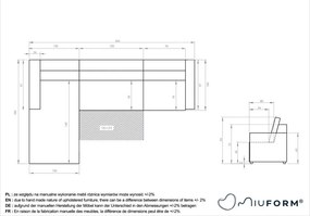 Светлокафяв разтегателен модулен ъглов диван с място за съхранение (десен ъгъл) Lulu – Miuform