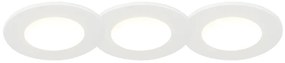 Комплект от 3 вградени прожектора бели с LED 3000K 4W IP65 - Blanca