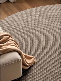 Бежов ръчно изработен вълнен кръгъл килим ø 160 cm Lyon Beans – Elle Decoration