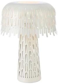Бяла настолна лампа с метален абажур (височина 38 cm) Verbera – Markslöjd