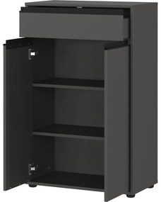 Антрацитен висок шкаф за баня 63x98 cm Lemont – Germania