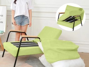 Релаксиращ фотьойл с облегалка за крака OSLO Зелено