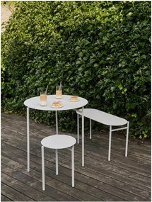 Светлосива градинска пейка метална Disc – Zone