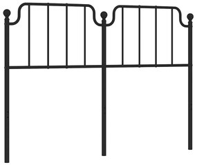 373921 vidaXL Метална табла за глава, черна, 150 см