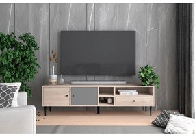 Масичка за телевизор с дъбов декор в естествен цвят 180x50 cm Leon - Marckeric