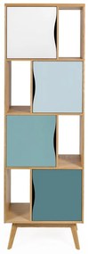 Тюркоазен шкаф за книги 65x191 cm Avon - Woodman
