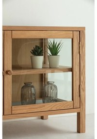 Маса за телевизор от декор от дъб в естествен цвят 160x50x40 cm Ceci – MOME