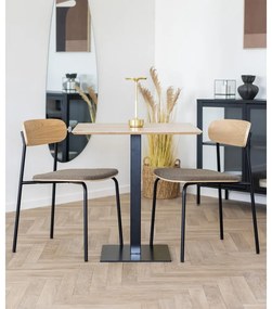 Черен/кафяв трапезен стол за подреждане от декор от ясен Estepona – House Nordic