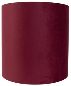 Кадифен абажур червен 40/40/40 със златист интериор