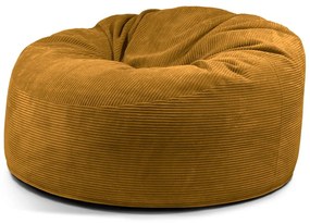 Пуф от рипсено кадифе в цвят горчица Om 135 – SLOWDOWN