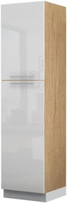Висок подов шкаф Raval K23-60-2KF-Fusiko - White glossy