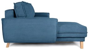 Променлив син велурен разтегателен диван Tori - Bonami Selection