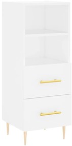 828652 vidaXL Сайдборд, бял, 34,5x34x90 см, инженерно дърво