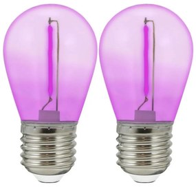 КОМПЛЕКТ 2x LED крушка PARTY E27/0,3W/36V лилава