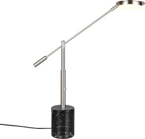 LED настолна лампа в черен и сребрист цвят (височина 65 cm) Fiore – Trio Select