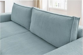 Сгъваем/с място за съхранение диван от рипсено кадифе в цвят мента 245 cm Nihad – Bobochic Paris