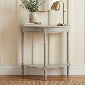 Сива конзолна маса от масивен бор 30x80 cm Heritage – Premier Housewares