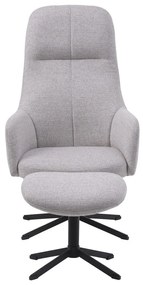 Светлосиво въртящо се релаксиращо кресло Manning – Unique Furniture