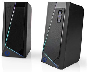 Nedis GSPR31020BK - К-кт 2бр. LED RGB деймърски тонколони 18W/5V
