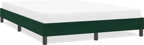 4101412 vidaXL Рамка за легло без матрак Тъмнозелено 160x220 cm Кадифе