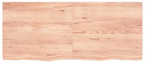 3156381 vidaXL Плот за маса светлокафяв 140x60x(2-4) см обработен масивен дъб