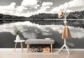 Фототапет – Черно-бяло езеро през лятото