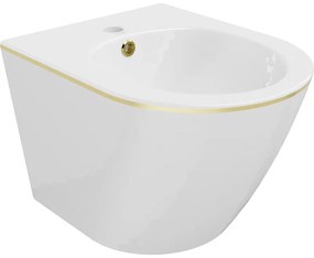 Bidet Mexen Lena окачен, бял/златен линия - 35224805