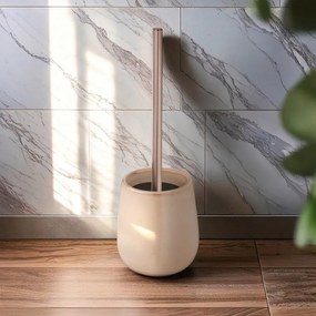 Бежова керамична четка за тоалетна Sirmione – Wenko