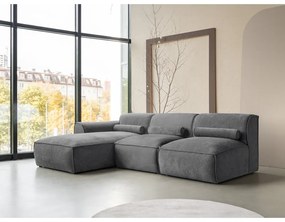 Сив ъглов диван (ляв ъгъл) Flex Felix – Miuform