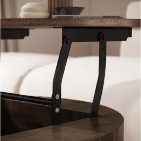 ФРИДА Елегантен Орех – МОДЕРНА ХОЛНА МАСА С ПОВДИГАЩ ПЛОТ И СКРИТО ПРОСТРАНСТВО ЗА СЪХРАНЕНИЕ