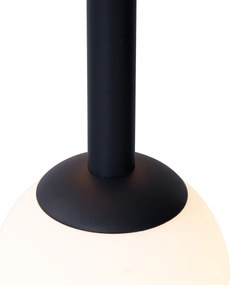 Дизайнерска висяща лампа черна с матирано стъкло 5 светлини - Vertical