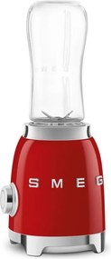 Блендер Smeg PBF01RDEU, 300W, 2x 600 мл, 20000-24000 об/мин, Противоплъзгаща основа, Без BPA, Неръждаема стомана, Червен