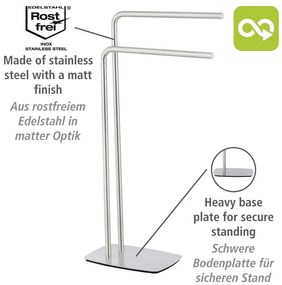Стойка за кърпи от неръждаема стомана Iria - Wenko